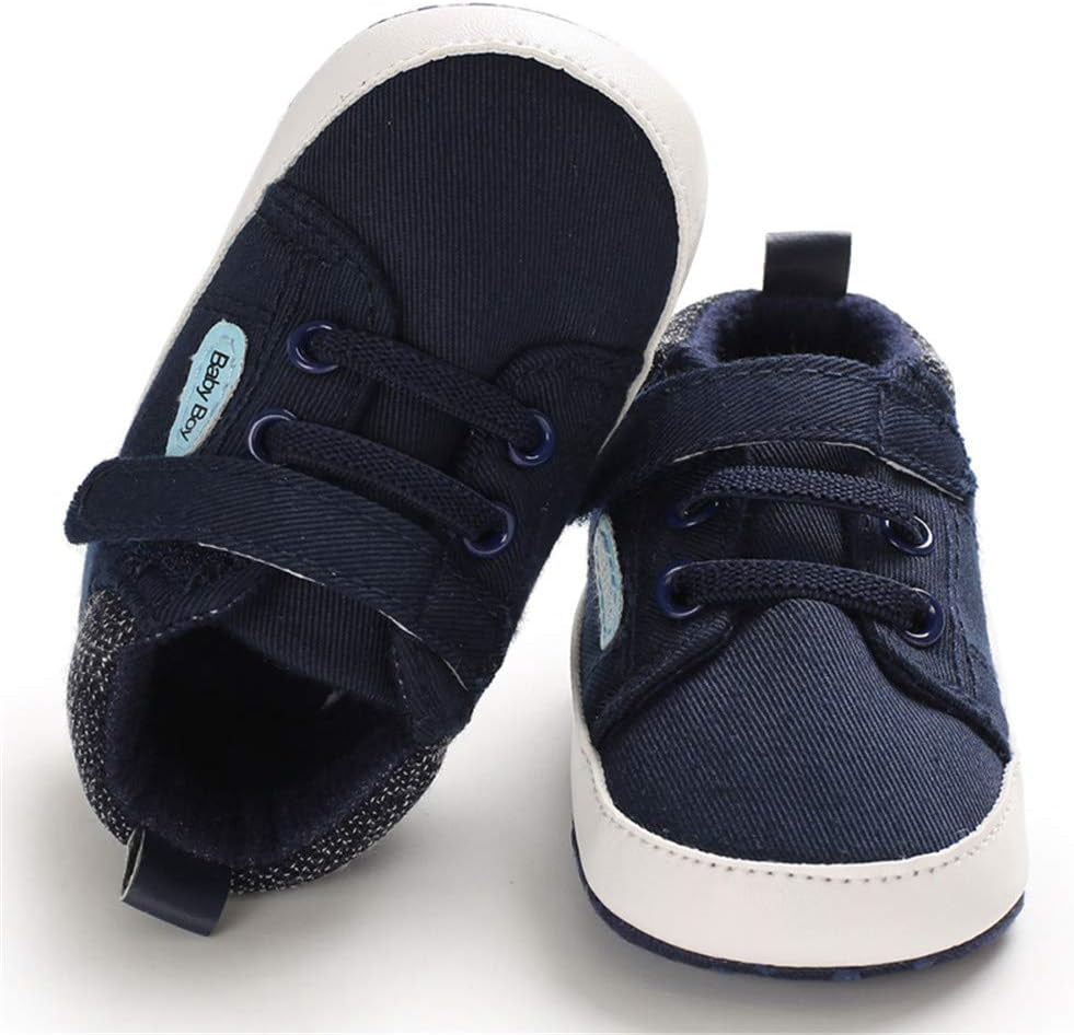 Toddler Baby Boys Girls High Tops Ankle Sneakers Soft Anti-Slip Sole PU Leather Moccasins Infant Newborn Prewalker First Walking Crib Shoes