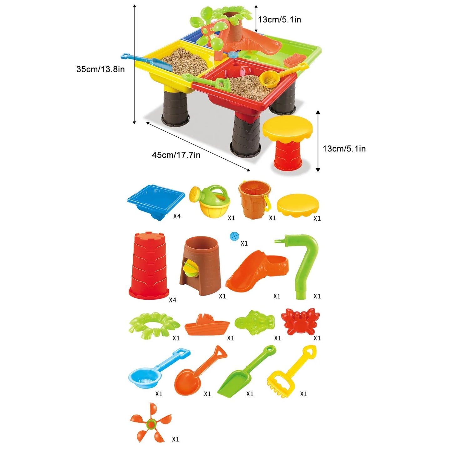 "QISIWOLE Toys Water Table for Toddlers, Sand and Water Table Beach Toys Sand Toys Set Sand Molds Sandbox Toys for Boys Girls Age 1 2 3 Year Old" Deals