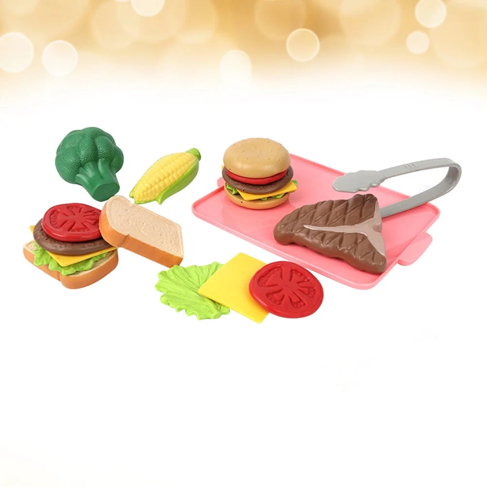 1 Set Simulation Steak Food Toys Kids Steak Model Toys Plastic Kitchen Steak Food Toys