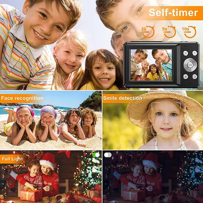 Digital Camera Children Camera for Children Camcorder with 16X Zoom Compact Cameras 1080P 44MP Cameras for Beginner Photography