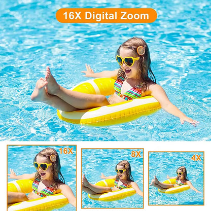 Digital Camera Children Camera for Children Camcorder with 16X Zoom Compact Cameras 1080P 44MP Cameras for Beginner Photography