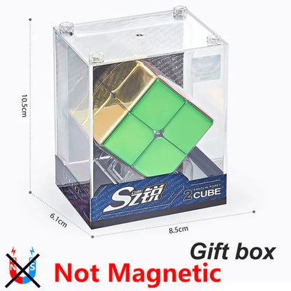 Cyclone Boys Plating 3X3X3 Magnetic Magic Cube Rubick 3X3 2X2 Professional Speed Puzzle 3×3 2×2 Children'S Fidget Toy Rubix Cubo