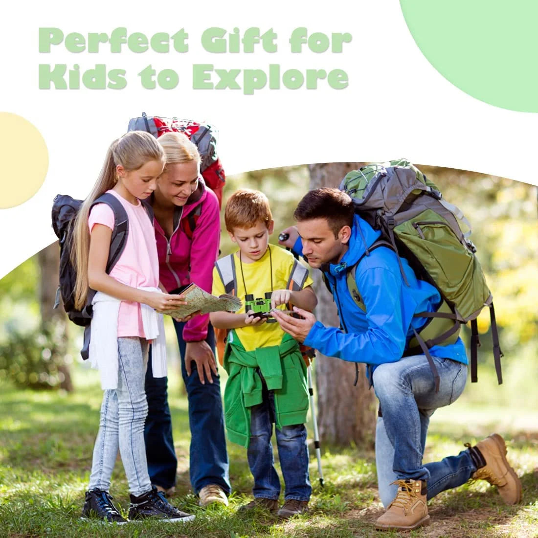 Kids Explorer Sets Nature Outdoor Exploration Adventure Set for 3-8 Boys Girls-Binoculars Flashlight Hat Bug Catching Kits Whistle Compass Science Camping Hiking Children Gift Plastic