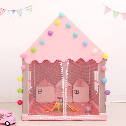 Princess Tent,Kids Play Tent Girls Castle Playhouse Tent for Children Indoor Outdoor Games 51.2 X 39In