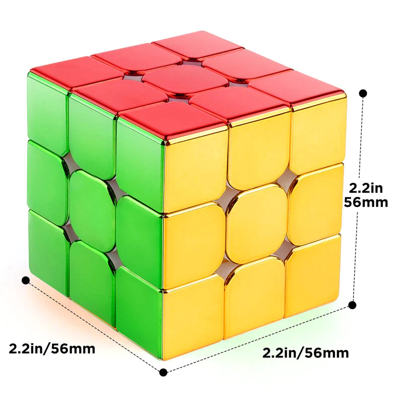 Cyclone Boys Plating 3X3X3 Magnetic Magic Cube Rubick 3X3 2X2 Professional Speed Puzzle 3×3 2×2 Children'S Fidget Toy Rubix Cubo