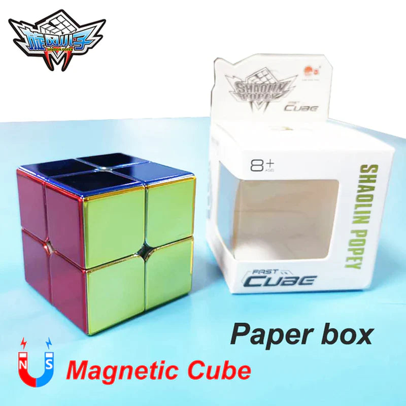 Cyclone Boys Plating 3X3X3 Magnetic Magic Cube Rubick 3X3 2X2 Professional Speed Puzzle 3×3 2×2 Children'S Fidget Toy Rubix Cubo