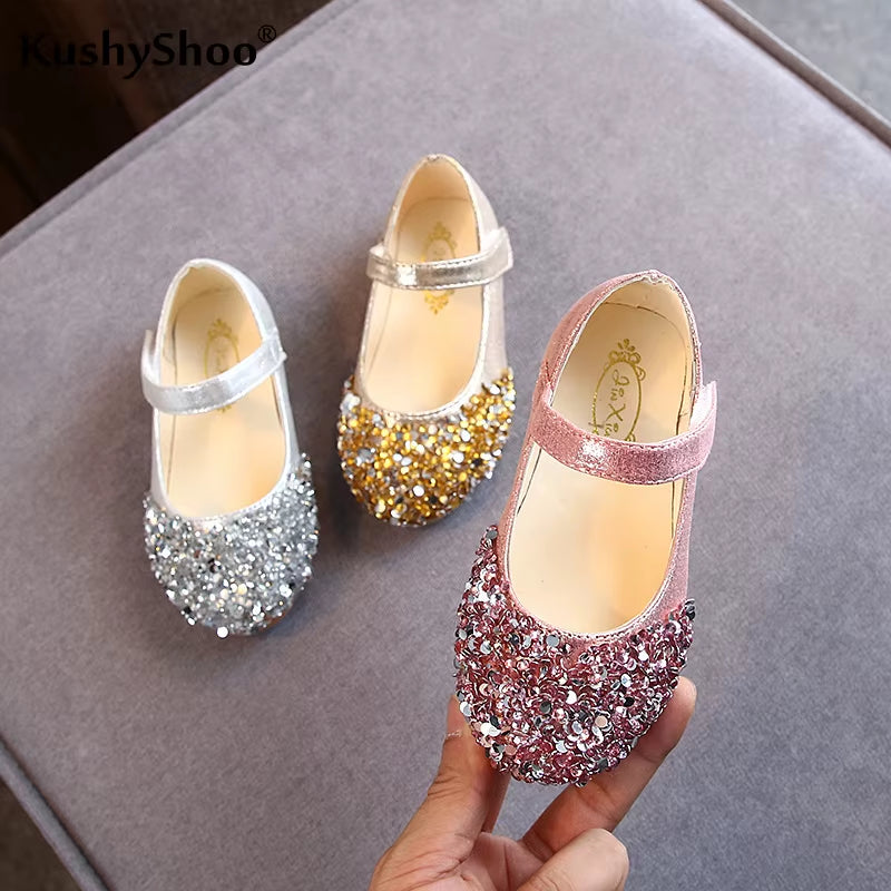 2023 Spring Collection: Girls' Glitter Princess Dance Shoes and Casual Sandals for Toddlers