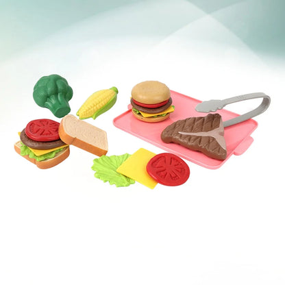 1 Set Simulation Steak Food Toys Kids Steak Model Toys Plastic Kitchen Steak Food Toys